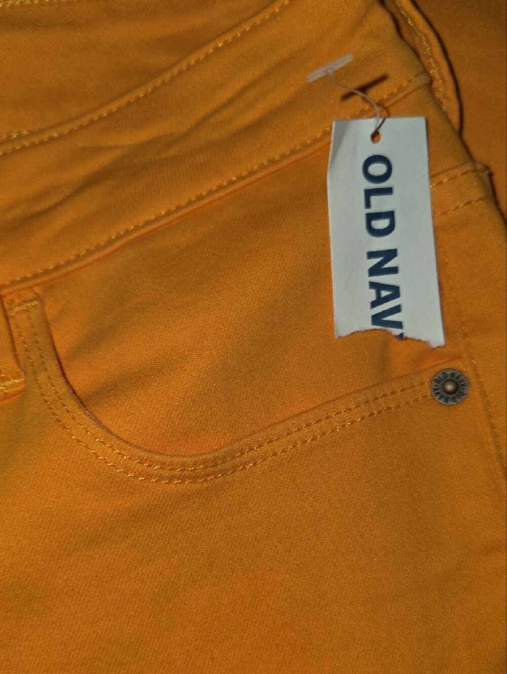 Old Navy Women's Bright Orange Skinny Jeans - Picture 4 of 7